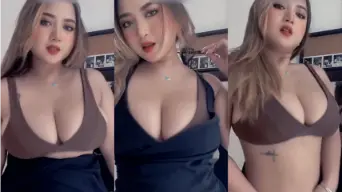 Xixi Bergoyang Hot Dengan Gaun Hitam Yang Menggoda