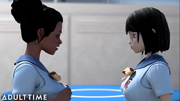 Ngentot Bareng Step-sister & Cewek Lesbian Hentai, Enak Banget